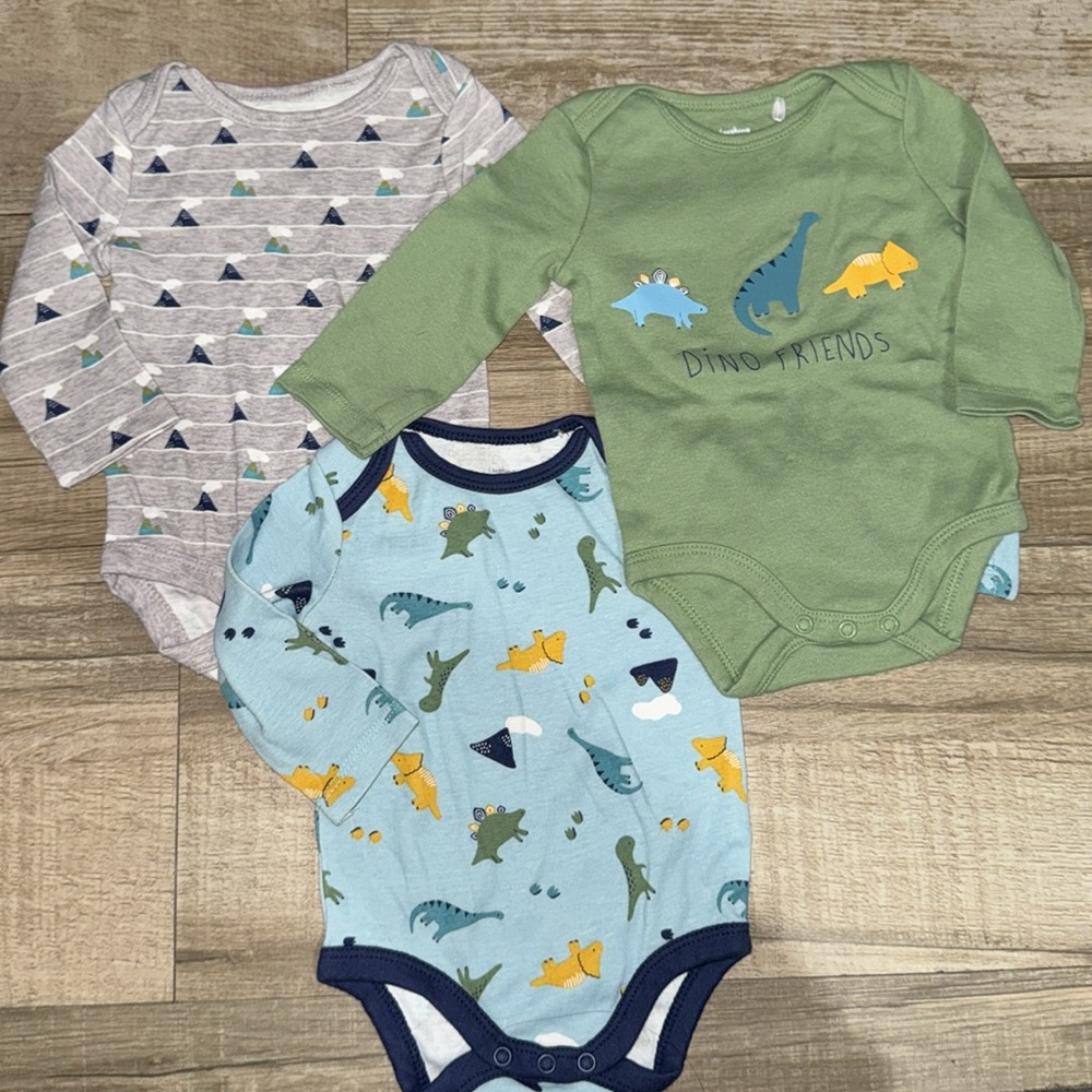 Laughing llama Dino Friends Green and Blue Kids One Piece Set